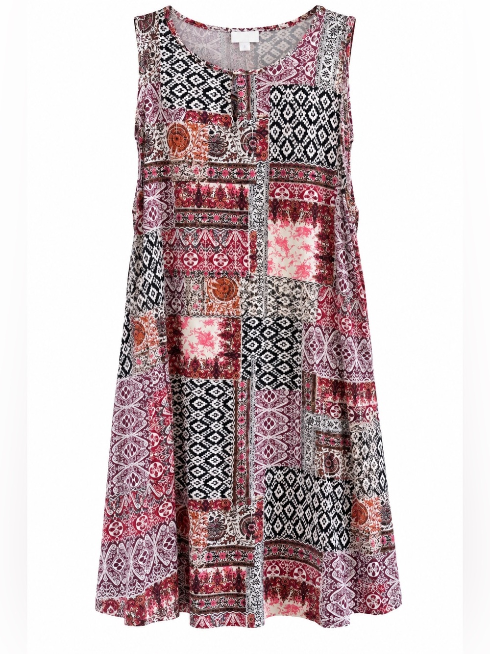 J Jill patchwork sleeveless tunic dress, XLP